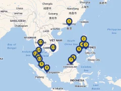 Mapa plavby